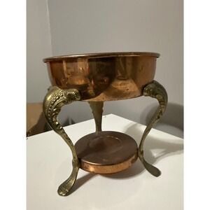 Vintage Princess House Copper Coffee Tea Pot Carafe Warming Stand